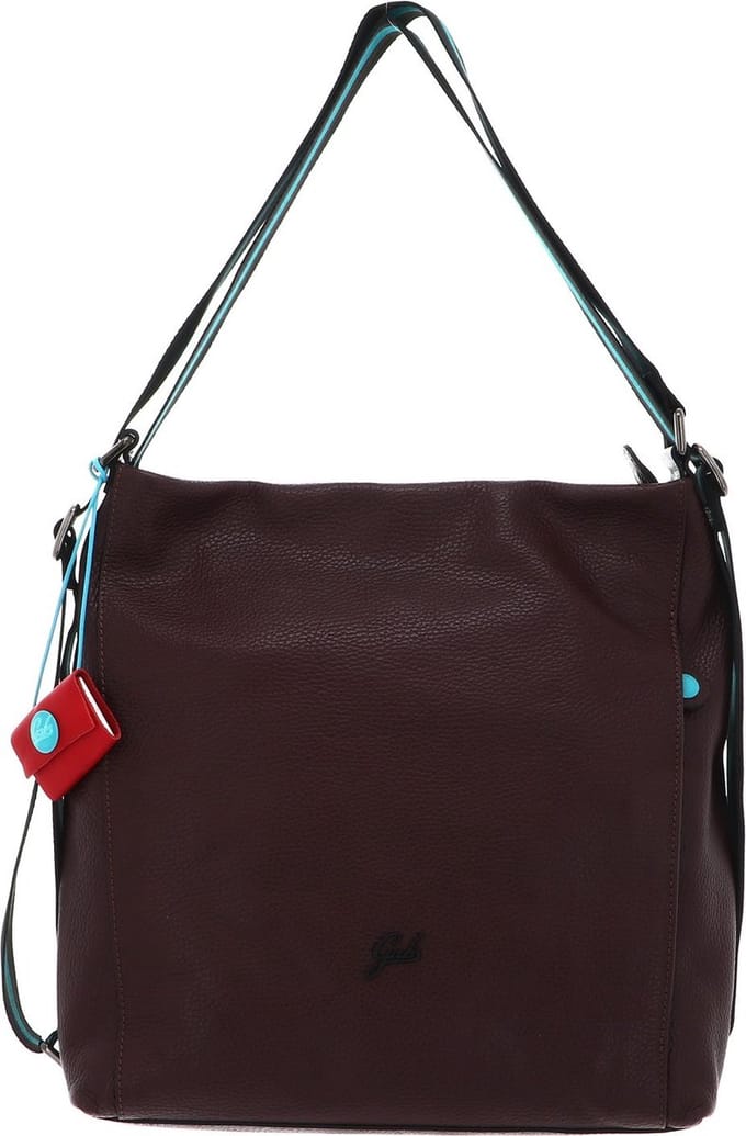 Gabs Leren Schoudertas Rugzak Aissa TG Bull Black Shoulder Bag Mogano Bruine