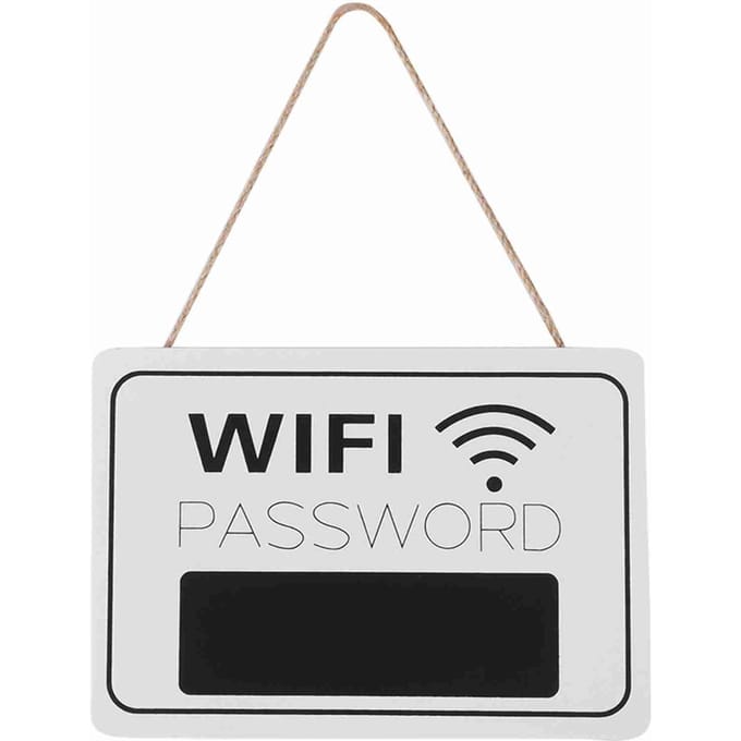 Wachtwoord Display Bewegwijzering Wandhanger Koffiebar Boekwinkel Retro Hangbord wit