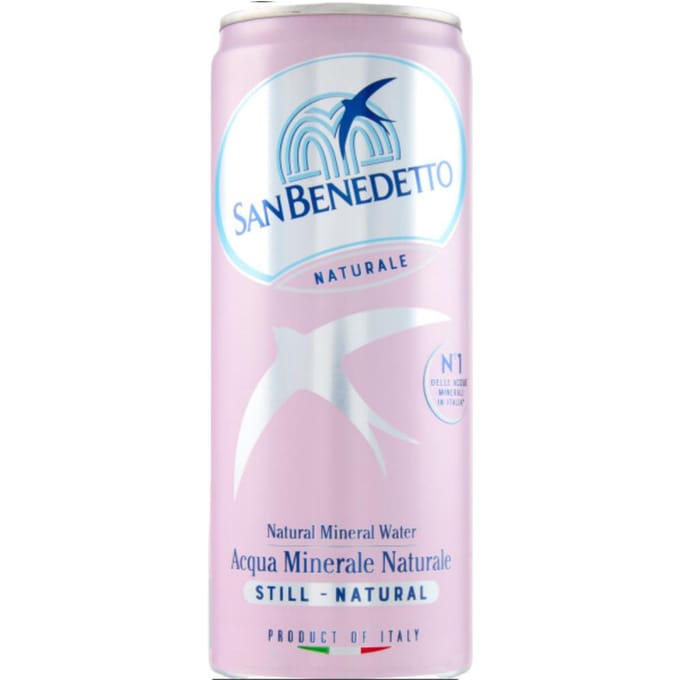 Water in blik acqua naturale blik 330ml - san benedetto