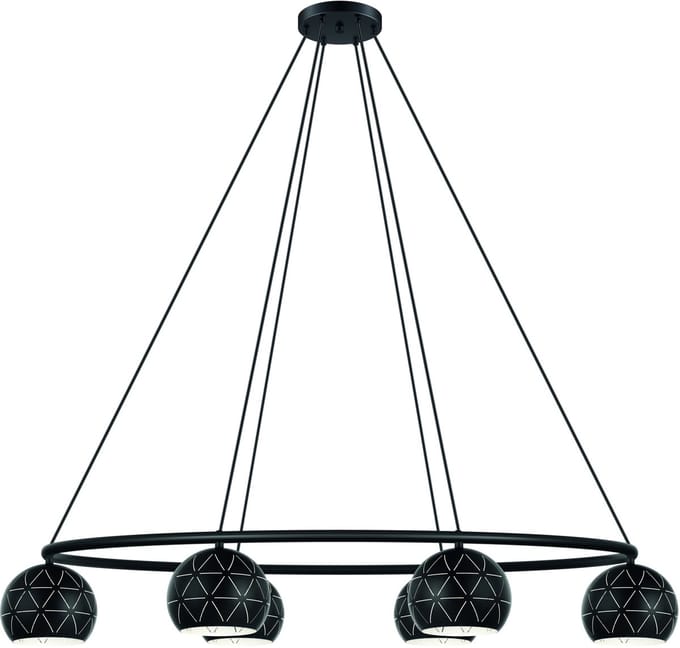 EGLO Cantallops Hanglamp - E14 - 115 cm - Zwart|Wit