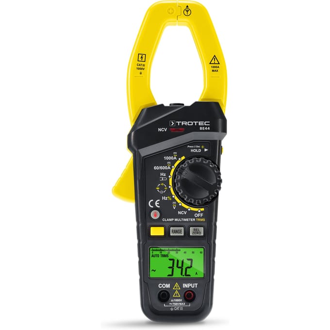 TROTEC Stroomtang - Ampèremeter BE44 met ware RMS-functie