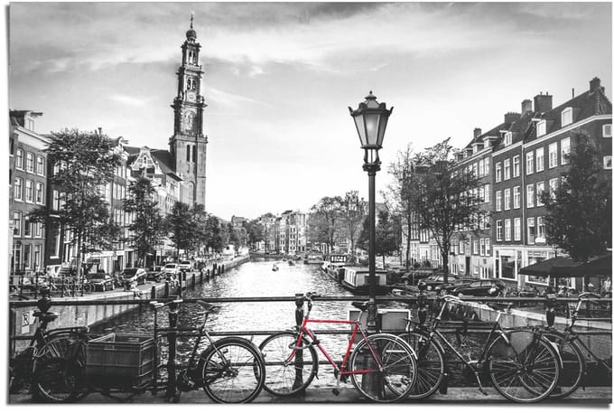 Poster Amsterdamse grachten - 61 x 91,5 - Papier - REINDERS