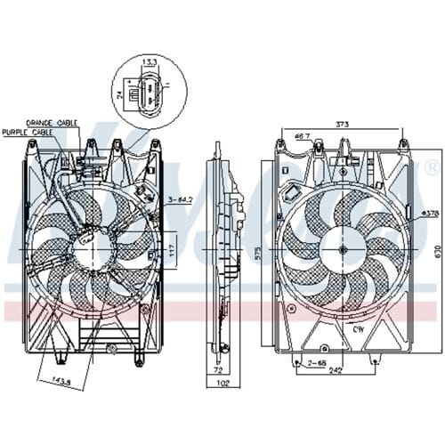 Koelventilatorwiel, motorkoeling NISSENS 85937