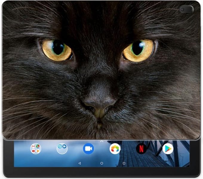 Lenovo Tab E10 Back Case Zwarte Kat