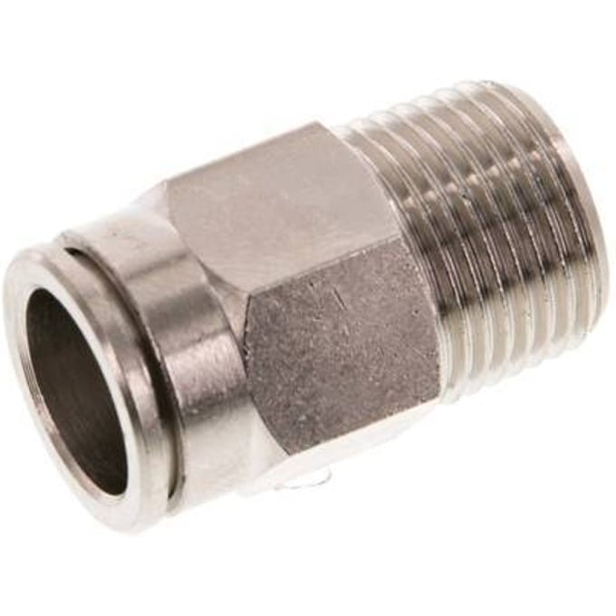 12mm x R3/8'' Messing Insteekfitting Buitendraad NBR [2 Stuks]