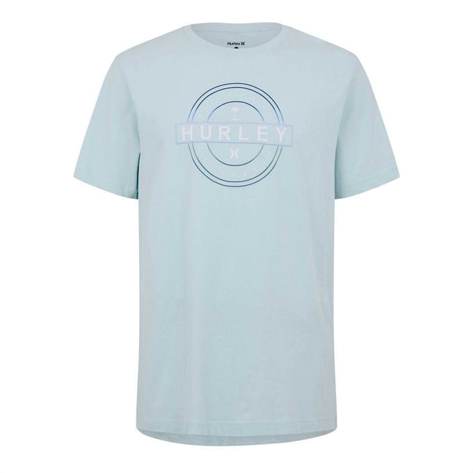 Hurley Heren Groot Logo T-Shirt (Blauw)