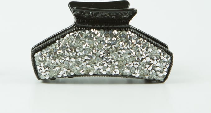 Haarklem hoog strass zilver
