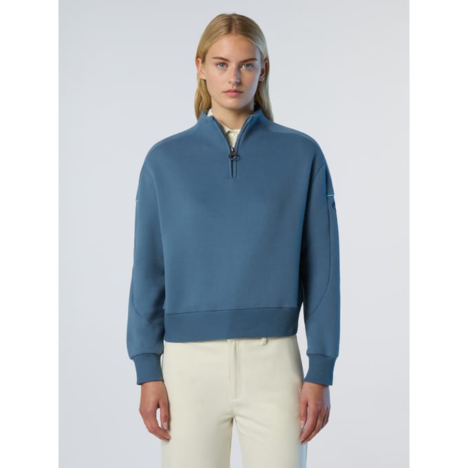 North Sails Sweatshirt met halve rits Winter fleece