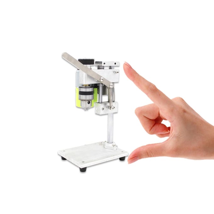 Mini-boormachine voor bankboormachine Boorkop met variabele snelheid 1,5-10 mm voor doe-het-zelf hout Silver US Plug