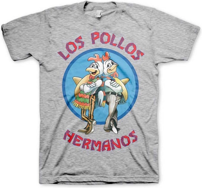 Breaking Bad Heren Tshirt -S- Los Pollos Hermanos Grijs