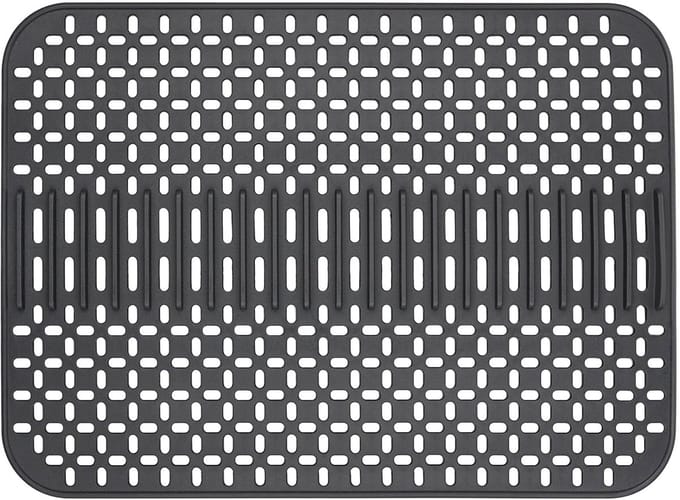 Siliconen Spoelbakmat Groot 17"x12,5", Gootsteen Liner Protector, Hittebestendig & Antislip (Grijs)