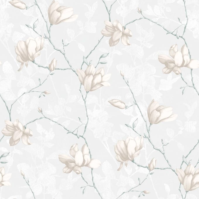 Boråstapeter Vliesbehang 7229 - Adorn - Botanisch Wit - 53cm x 10.05m