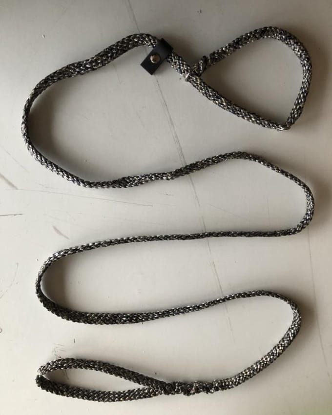 Bianca's Jachtlijn - 200 cm - Medium - Zwart/Zilvergrijs Meleê