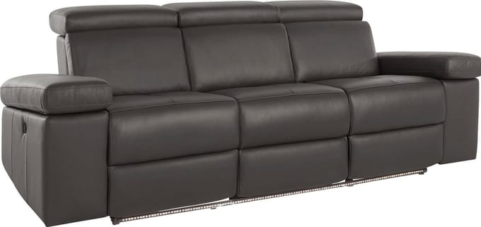 Rayland-Sofa 3-zits - Handmatig - Bruin PU