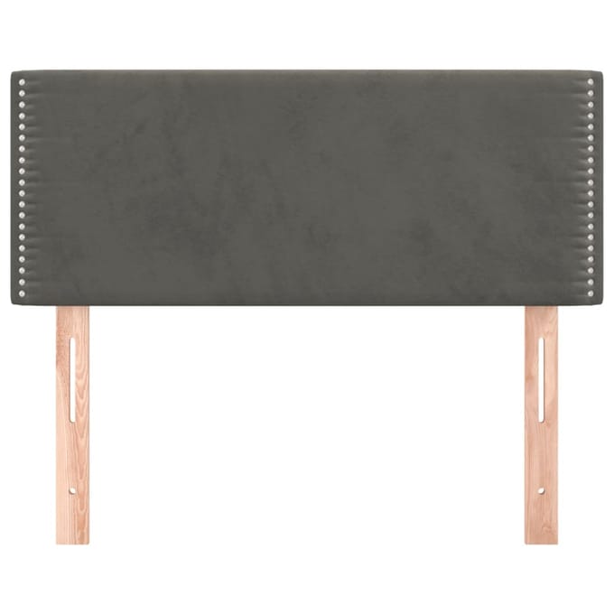 vidaXL - Hoofdbord - 90x5x78/88 - cm - fluweel - donkergrijs