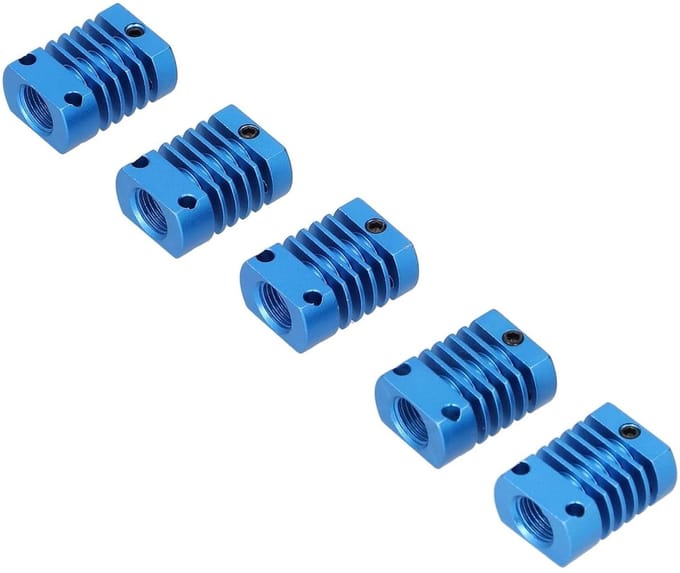 3D-printer Koellichaam - Koelblok Aluminium - Stabiel Printen - Efficiënte Warmteafvoer - 5 Stuks - Zwart