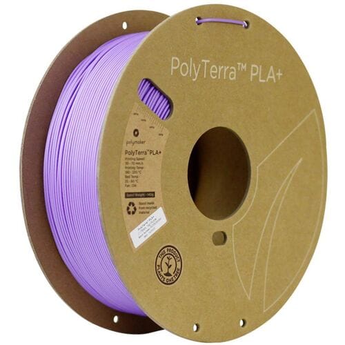 Polymaker PA05003 Regular Filament PLA+ Gering kunststofgehalte, Hoge stijfheid 1.75 mm 1000 g Lila PolyTerra™ 1 stuk(s)