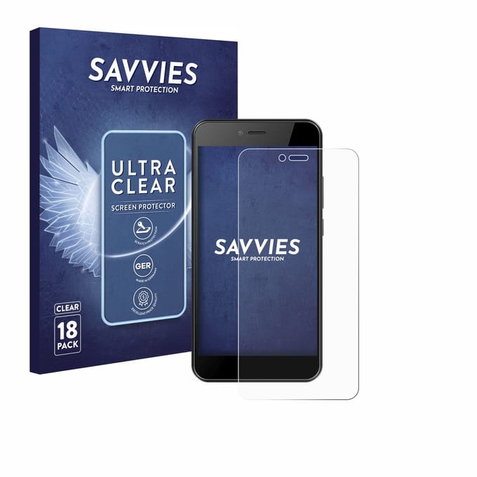 Savvies - Screenprotector voor HTC Wildfire E5 Life - Folie Beschermfolie transparant 18 Stuks