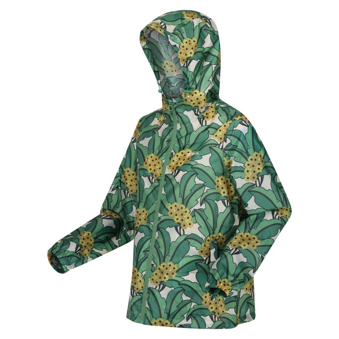 Regatta Dames/Dames Orla Kiely Tropisch Bloemen Opvouwbare Waterdichte Jas 14 UK groen
