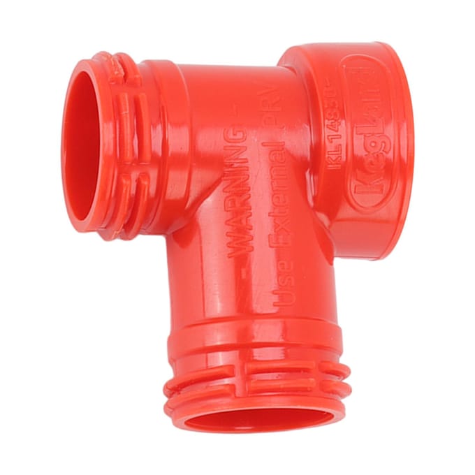 Adaptateur en T pour fût de bière Bouchon de carbonatation en plastique Raccord en T Adaptateur Brassage sans oxygène Soda Bouteilles PET Bouchon de remplissage 3 red
