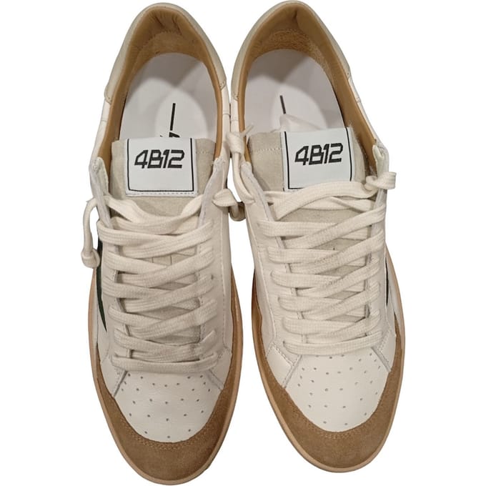 Heren lederen sneakers 4b12 Playnew Beige Ice