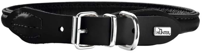 Hunter Hondenhalsband Round & Soft Elk Zwart Maat 45