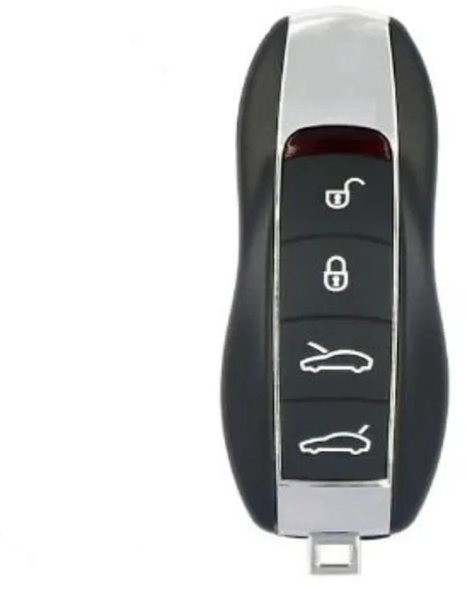 XEOD Autosleutelbehuizing - sleutelbehuizing auto - sleutel - Autosleutel / Geschikt voor: Porsche Cayenne, Panamera, & Macan 4 Knops smart key