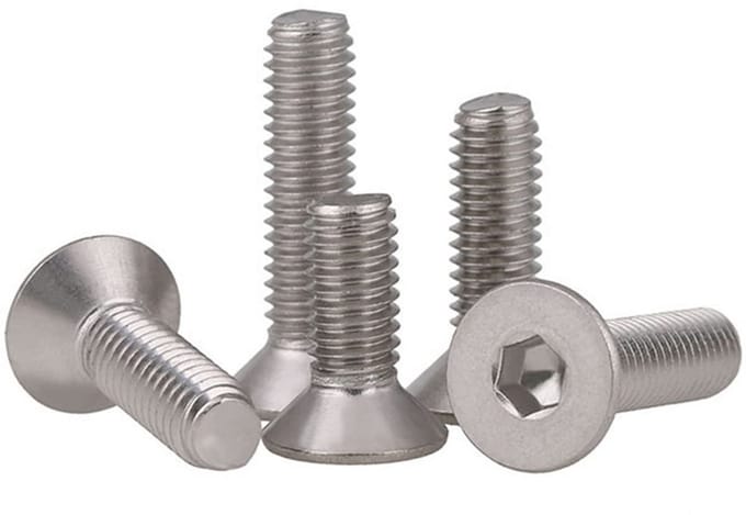 10 Stuks Verzonken Zeskantbouten M8x12mm RVS DIN7991 - Cilinderkopschroeven