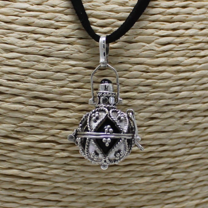 Echt Zilveren Engelenroeper - Duisternis - Hanger Voor Ketting - 16mm - Engelen Bel