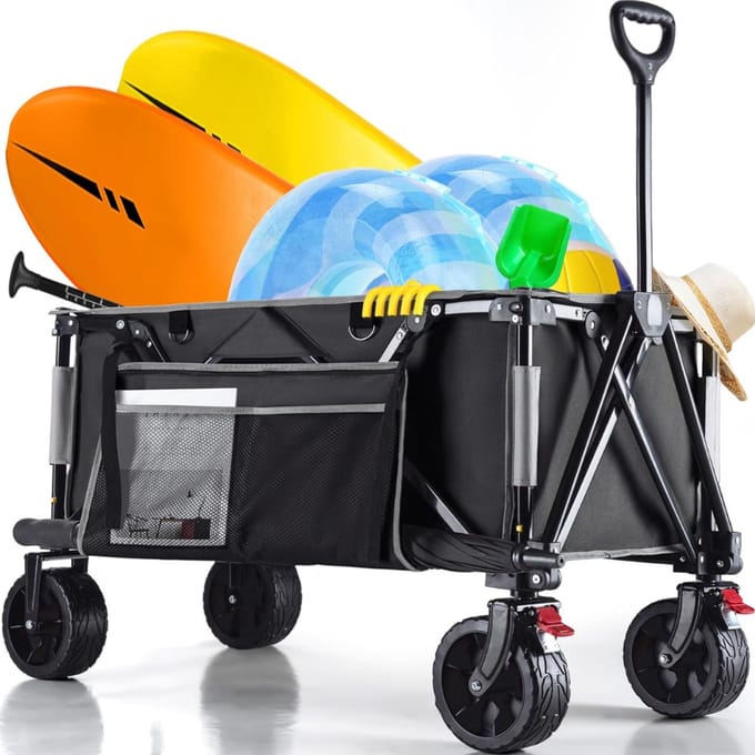 MRKK® Bolderkar Opvouwbaar Luchtbanden - Strandwagen - Bolderwagen