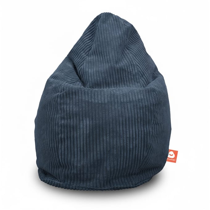 Whoober Barça – Peer Zitzak – Donkerblauw dik ribfluweel – Comfortabel & Duurzaam