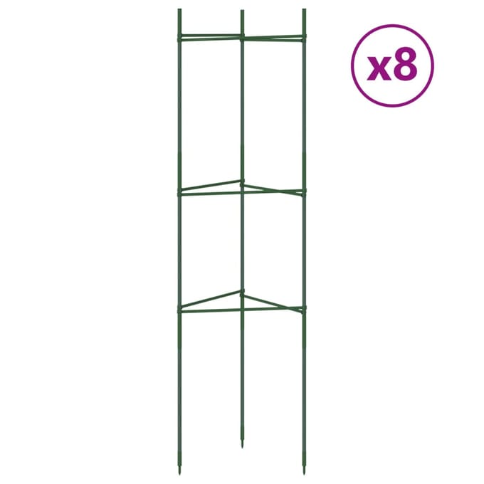vidaXL - Tomatenkooien - 8 - st - 116 - cm - staal - en - polypropeen