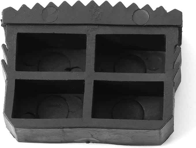 2 pcs/1 Pair 6.3 x 2.3 x 3.5 cm Zwarte Universele Rubber Voet - Rubber Voeten - Rectangular Cover Caps voor Ladder - Voeten - Ladders