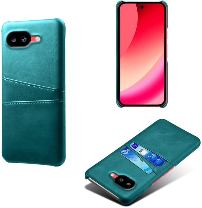 Back Cover met Opbergvakjes + Glas Screenprotector voor Google Pixel 10a _ Groen