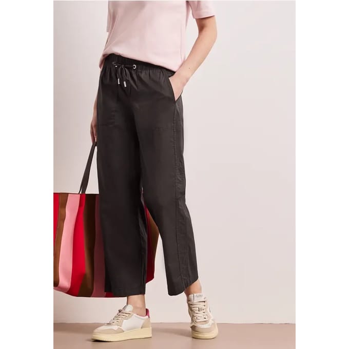 Straight Legs broek in paper touch stof