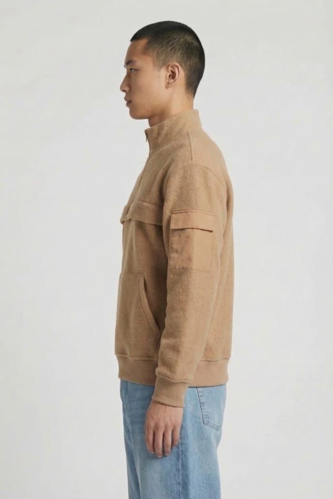Karl Lagerfeld Camel Sweat Troyer Taglia: S | Maglioni a maglia Outlet | Uomo