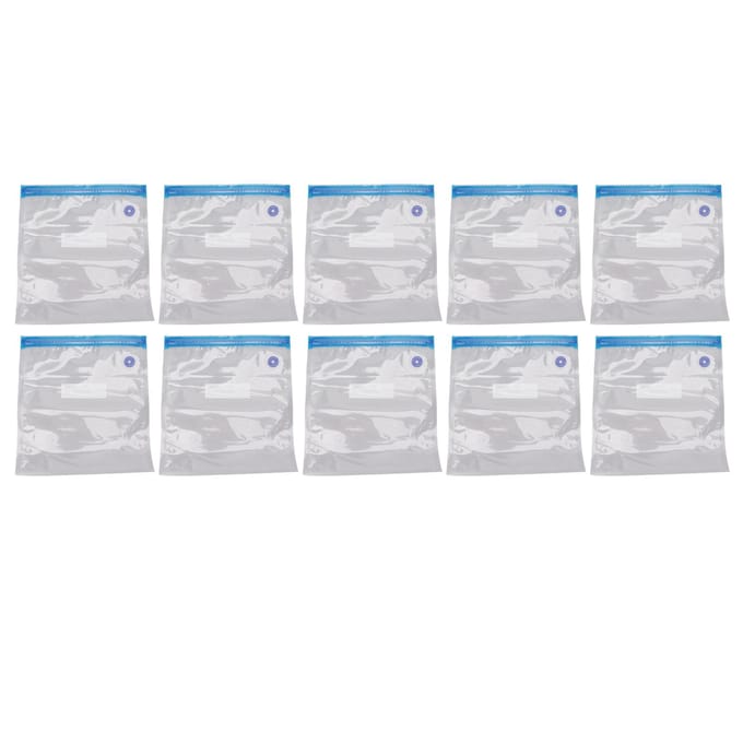 10 stuks Vacumeermachine Zakken Multifunctionele Voedsel Vacuüm Compressiezakken voor Gekookt Voedsel Groenten white