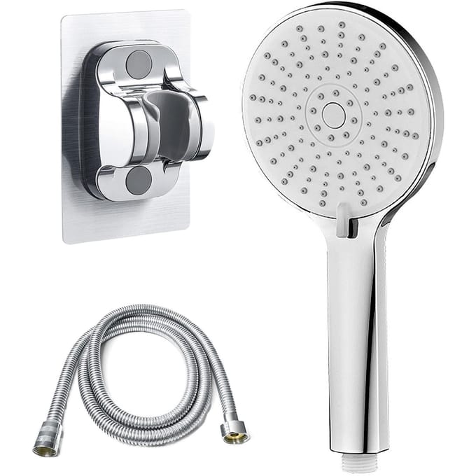 Handdouche, groot paneel 4,7 inch douche, handbediende waterbesparende douche, 5 regelbaar water Style 3 white