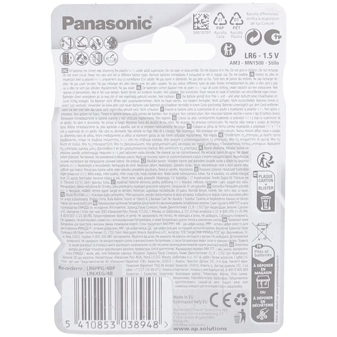 Panasonic Pro Power AA 4-pack alkaline batterijen
