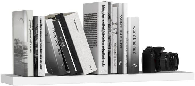 Wandplank PS-4 Wit 80cm, Mat Afwerking, Eenvoudige Montage