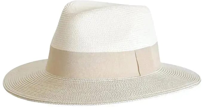 Naledi Fedora – Zonnehoed Dames UV Werend - Maat: M-L: 58 cm - Ivory/Stone