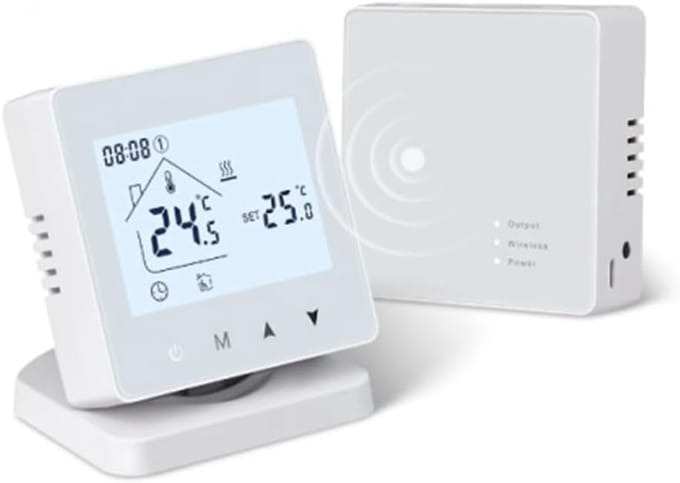 Intelligente Thermostaat - Programmeerbare Regelaar - Verwarming Instellen - Draadloos Bedienbaar - 411 Grams - Wit