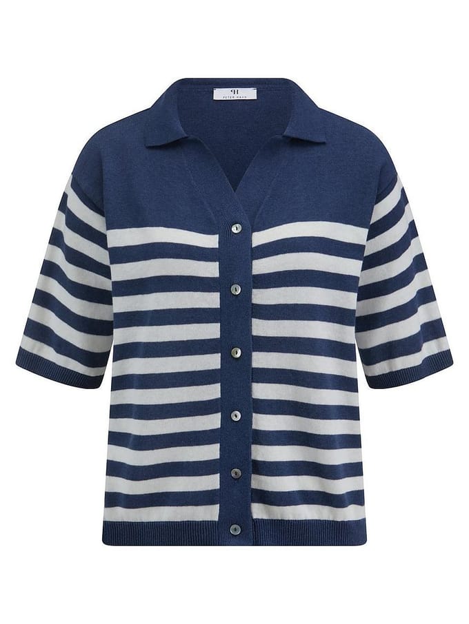 Vest polokraag Van Peter Hahn blauw