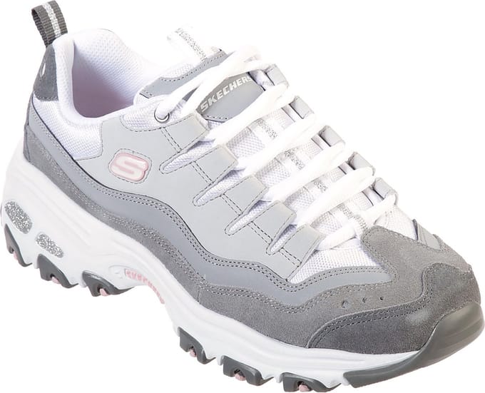 Skechers - D'Lites Sure Thing - Dames - Sneakers - Grijs
