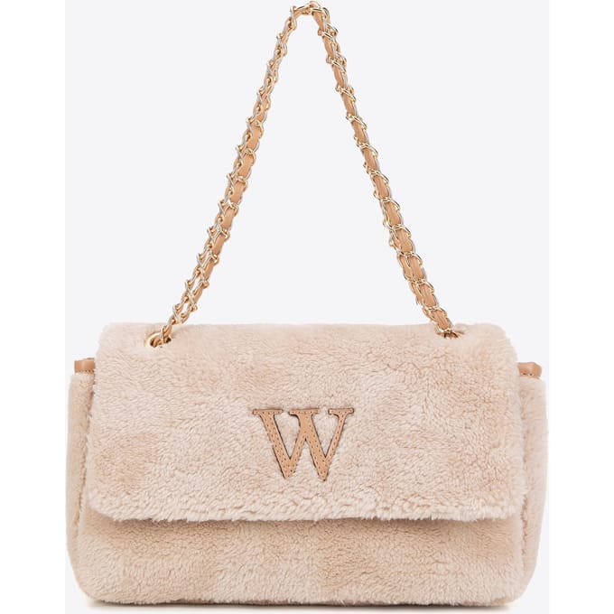 Wittchen - Dames Crossbody Tas - Met Bont - Crème - Kunstleer en Polyester