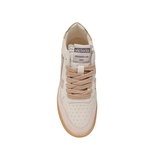 VICTORIA Platino Leren Dames Sneakers - Platino - 37