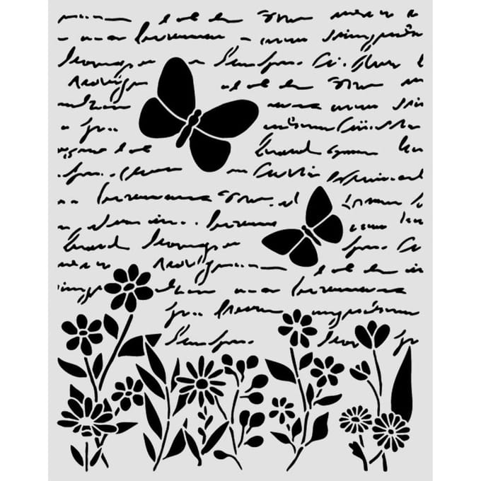 Sjabloon "Daisy Art - Letter and Butterfly"