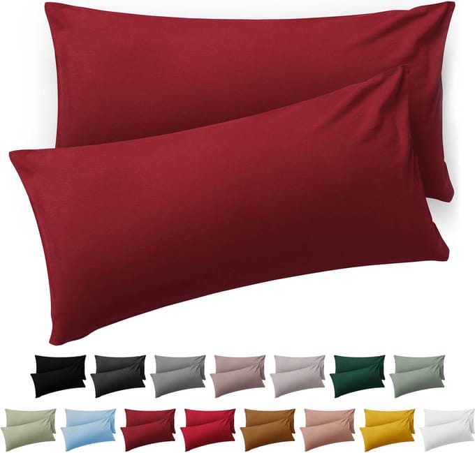 Blumtal Kussensloop Microvezel Kussenhoes 50 x 70 cm - Aurora Red - Set van 2
