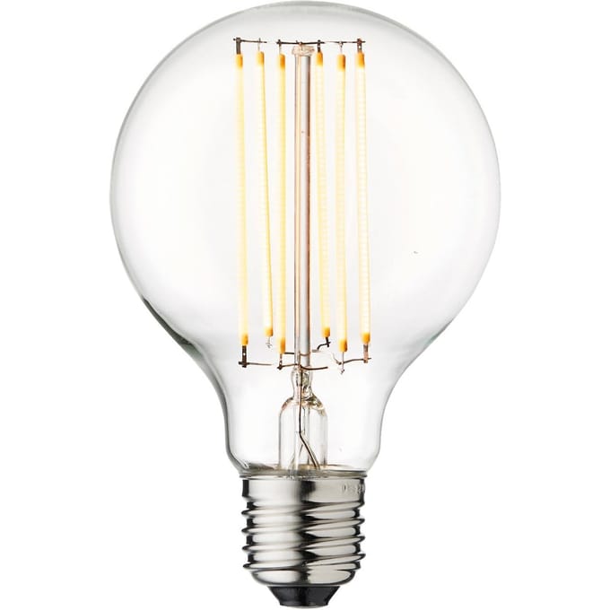 DESIGN BY US LED lamp Globe, E27, Ø 8 cm, 3,6 W, 2.200 K, dimbaar