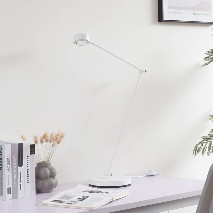Lindby - vloerlamp - 1licht - ijzer - H: 88 cm - GX53 - wit mat
